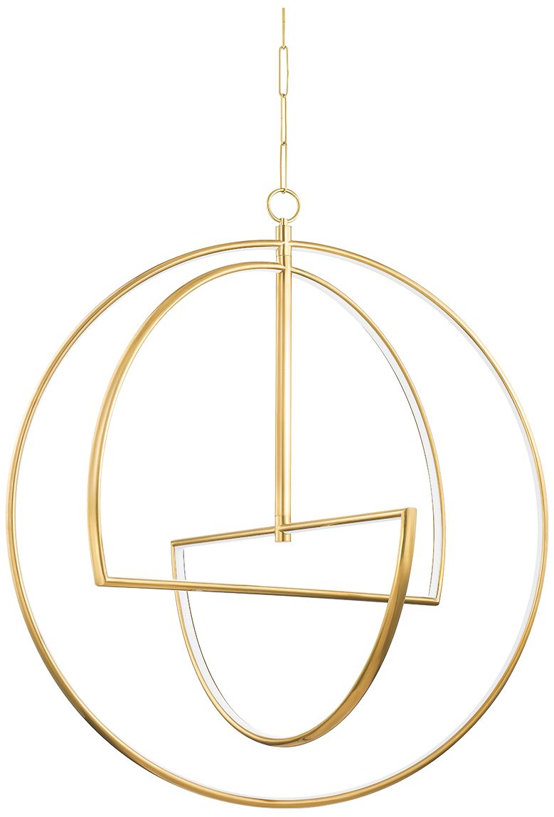 Mitzi Welland 40" Wide Aged Brass LED Chandelier