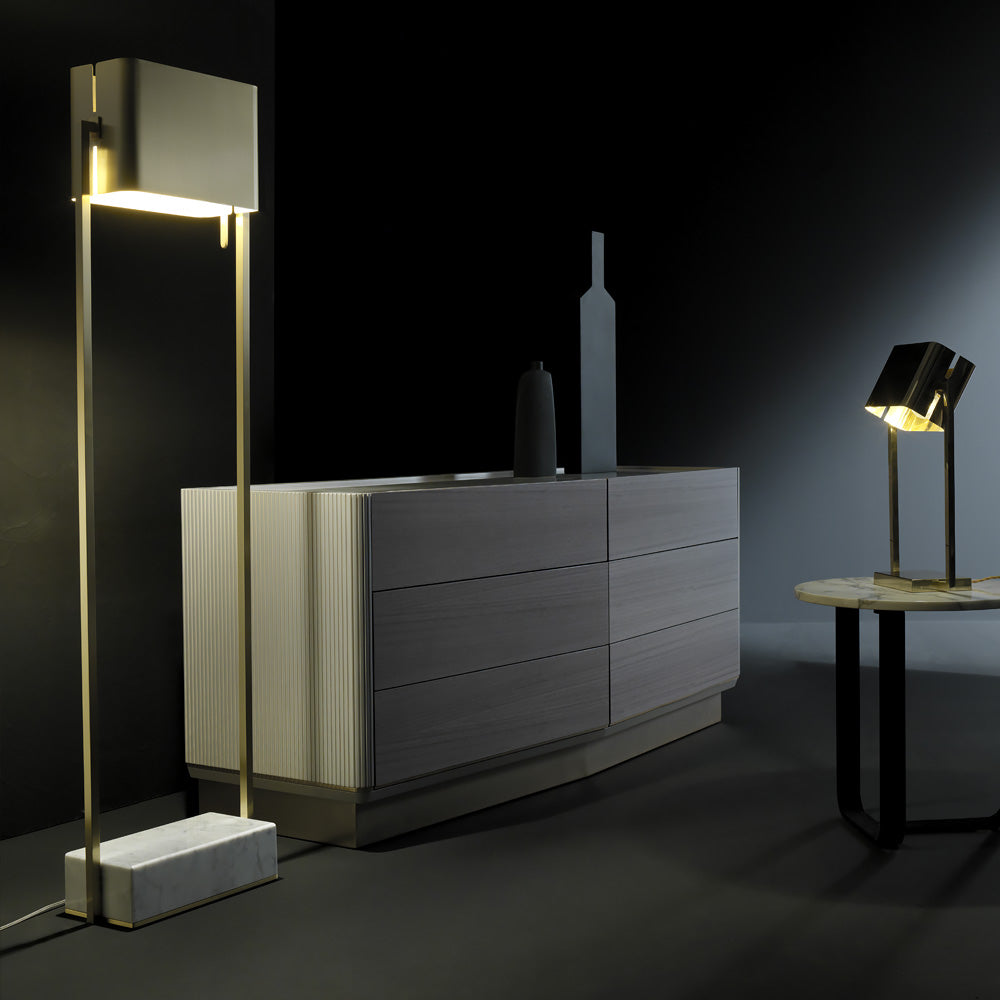 Modern Adjustable Floor Lamp With Marble Base