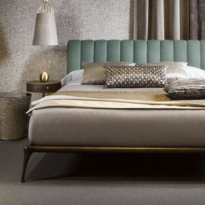 Modern Bed With Upholstered Headboard