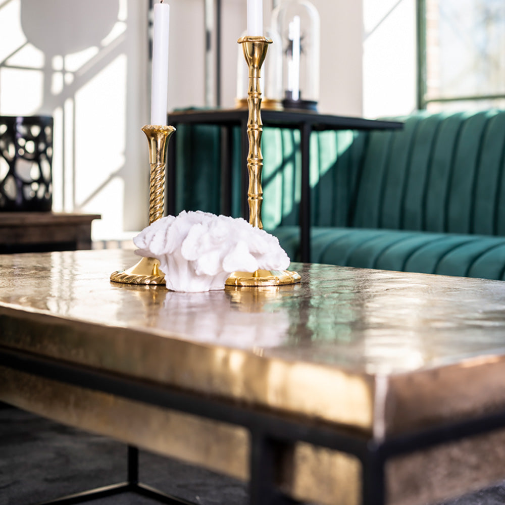 Modern Black And Champagne Gold Finish Coffee Table