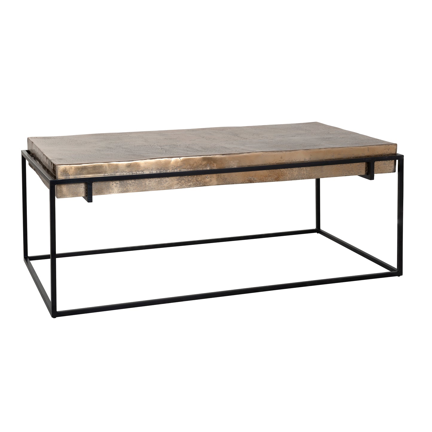 Modern Black And Champagne Gold Finish Coffee Table