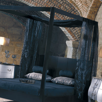 Modern Black Four Poster Bed