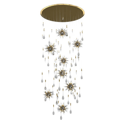 Modern Burst Stairwell Chandelier