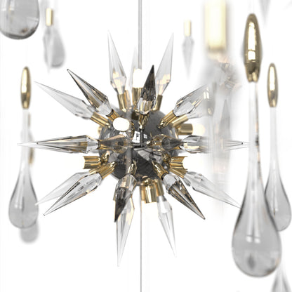 Modern Burst Stairwell Chandelier