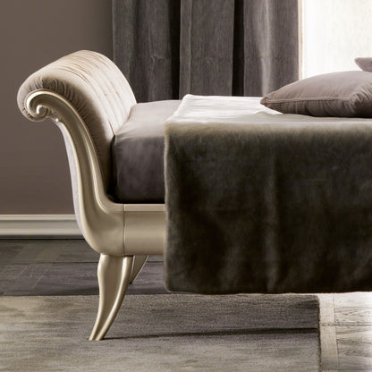 Modern Button Upholstered Sleigh Bed