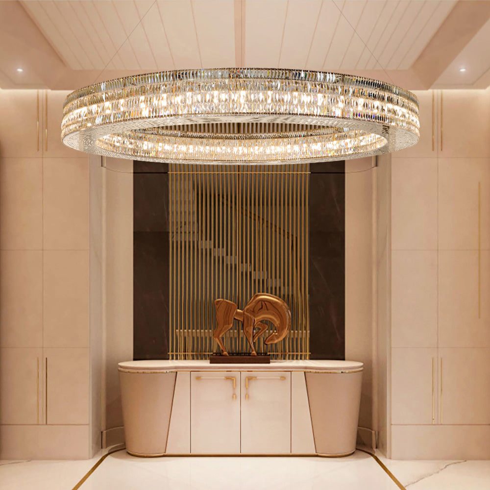 Modern Circular Crystal Chandelier