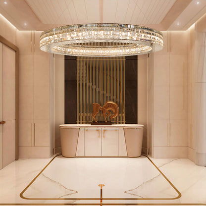 Modern Circular Crystal Chandelier