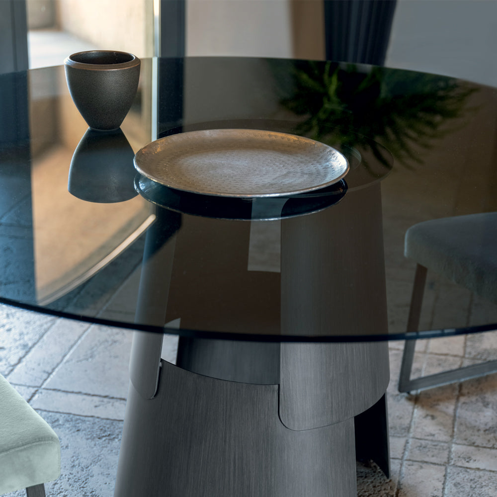 Modern Round Glass Dining Table