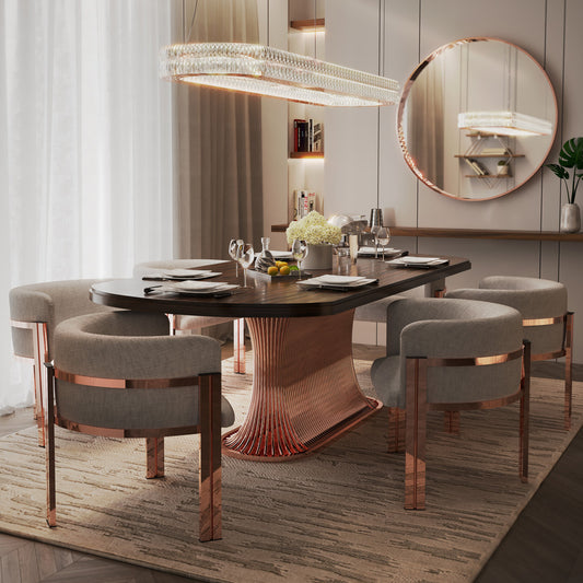 Modern Copper Dining Set