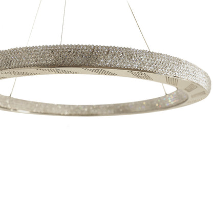 Modern Crystal Hoop Chandelier