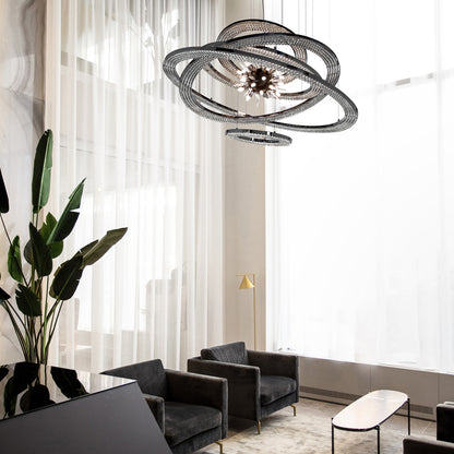 Modern Crystal Ring Chandelier