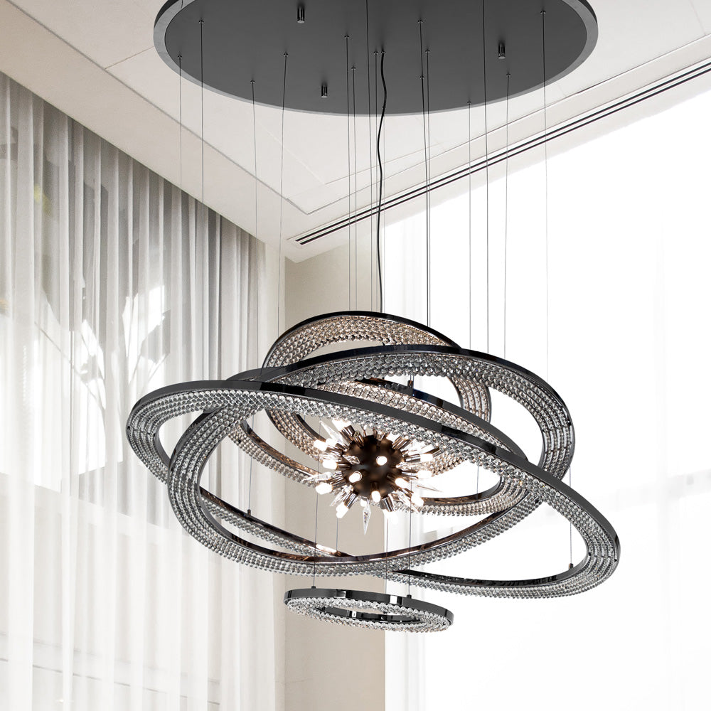 Modern Crystal Ring Chandelier