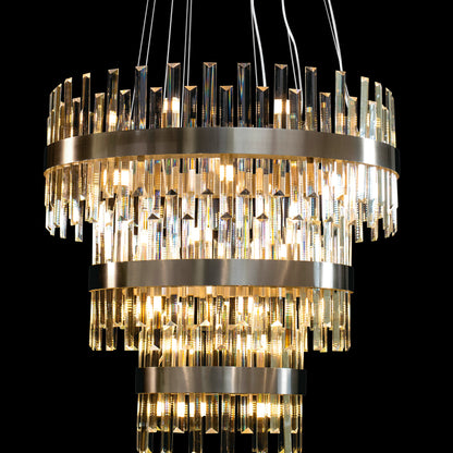 Modern Crystal Three Tier Chandelier