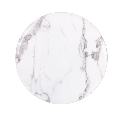 White Marble Effect Round Dining Table