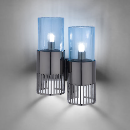 Modern Double Wall Light With Glass Shades