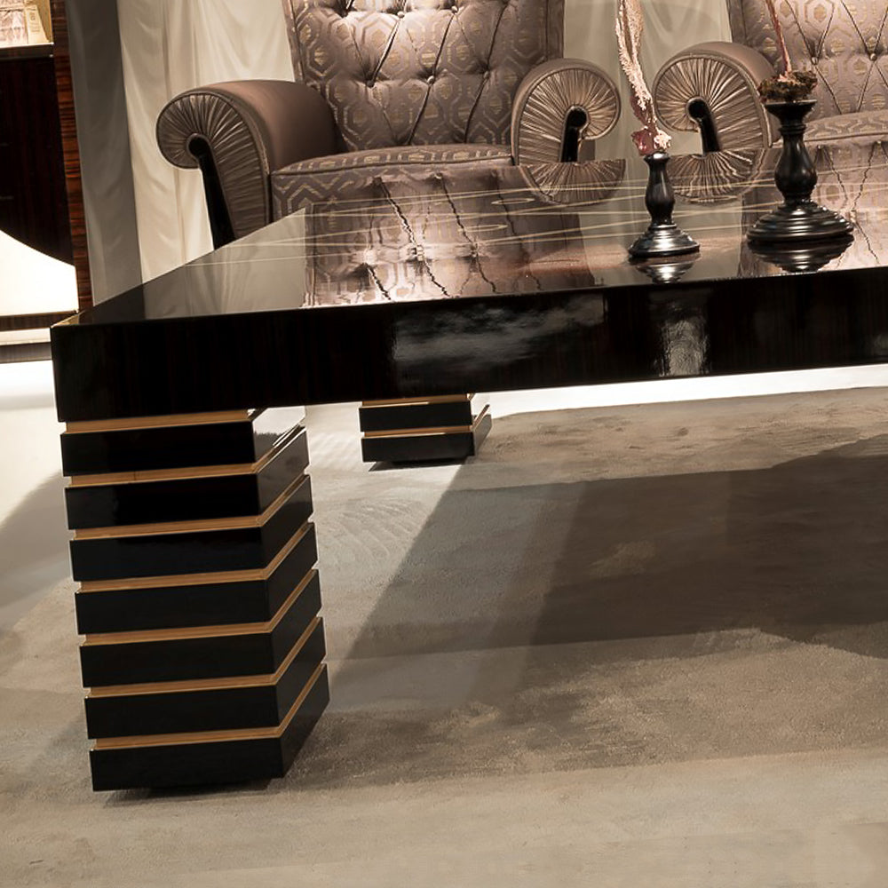 Modern Ebony And Sycamore Rectangular Coffee Table