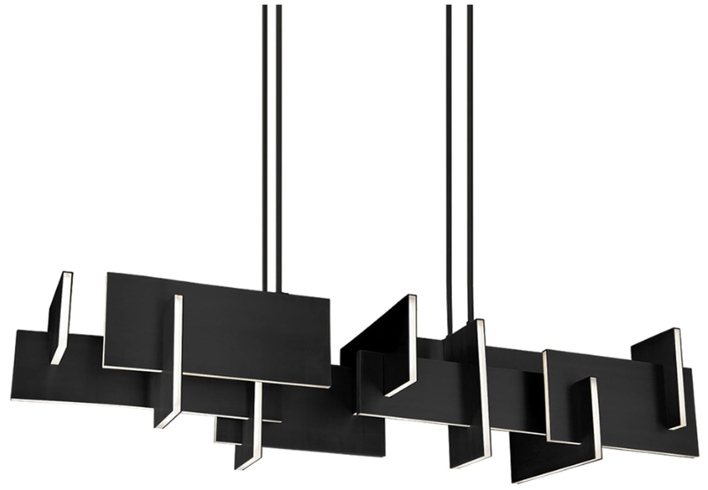 Modern Forms Amari 58" Wide Black Aluminum LED Linear Pendant