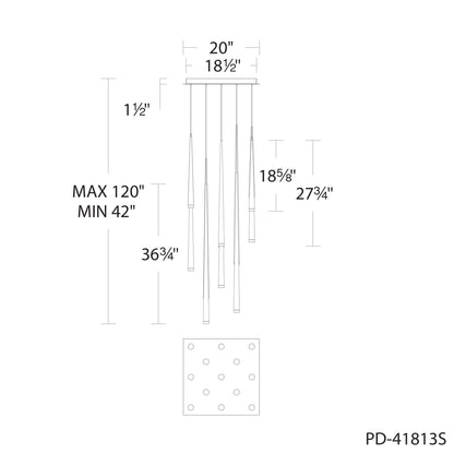 Modern Forms Cascade Polished Nickel 3500K