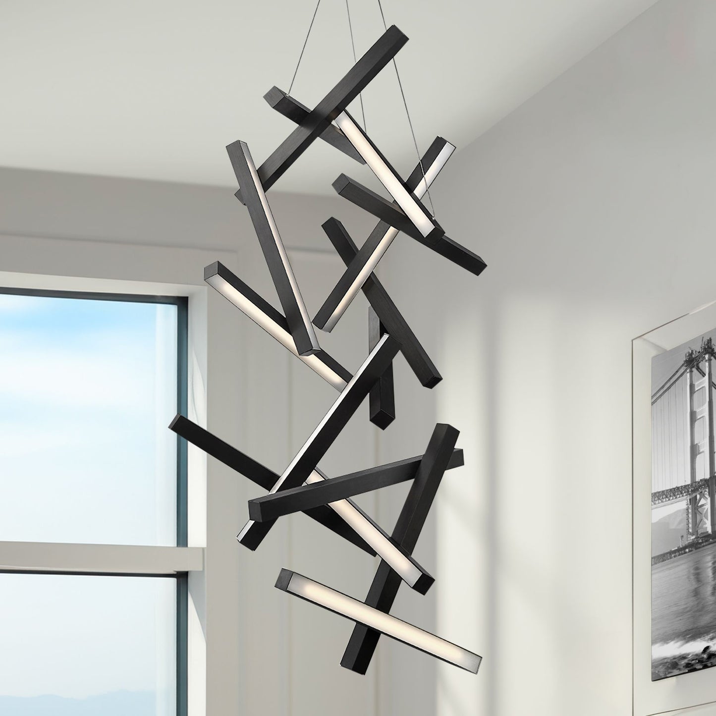 Modern Forms Chaos 31" Wide Black LED Pendant Light