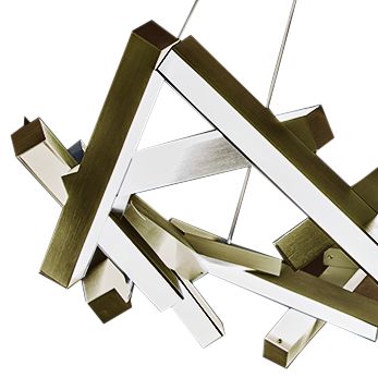 Modern Forms Chaos 34" Wide Aged Brass 21-Light Modern LED Chandelier