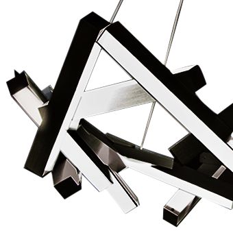 Modern Forms Chaos 34" Wide Black 21-Light LED Chandelier