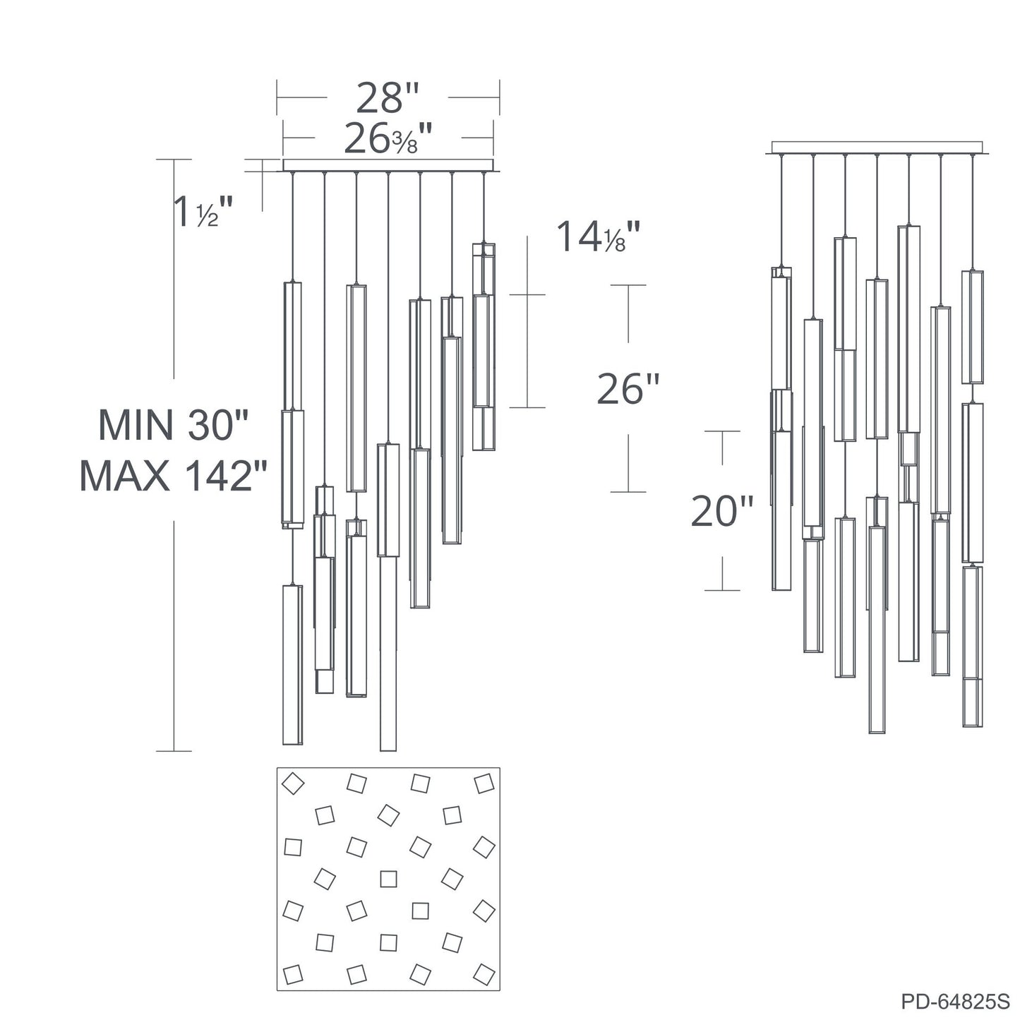 Modern Forms Chaos BK 3000K