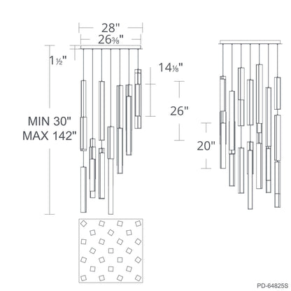 Modern Forms Chaos BK 3000K