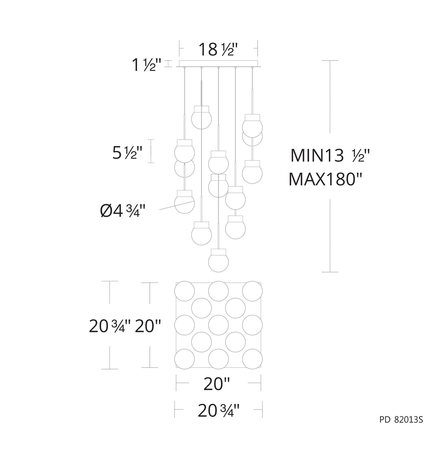 Modern Forms Double Bubble Black 3000K