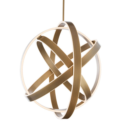 Modern Forms Kinetic 28" Wide Aged Brass LED Pendant Light