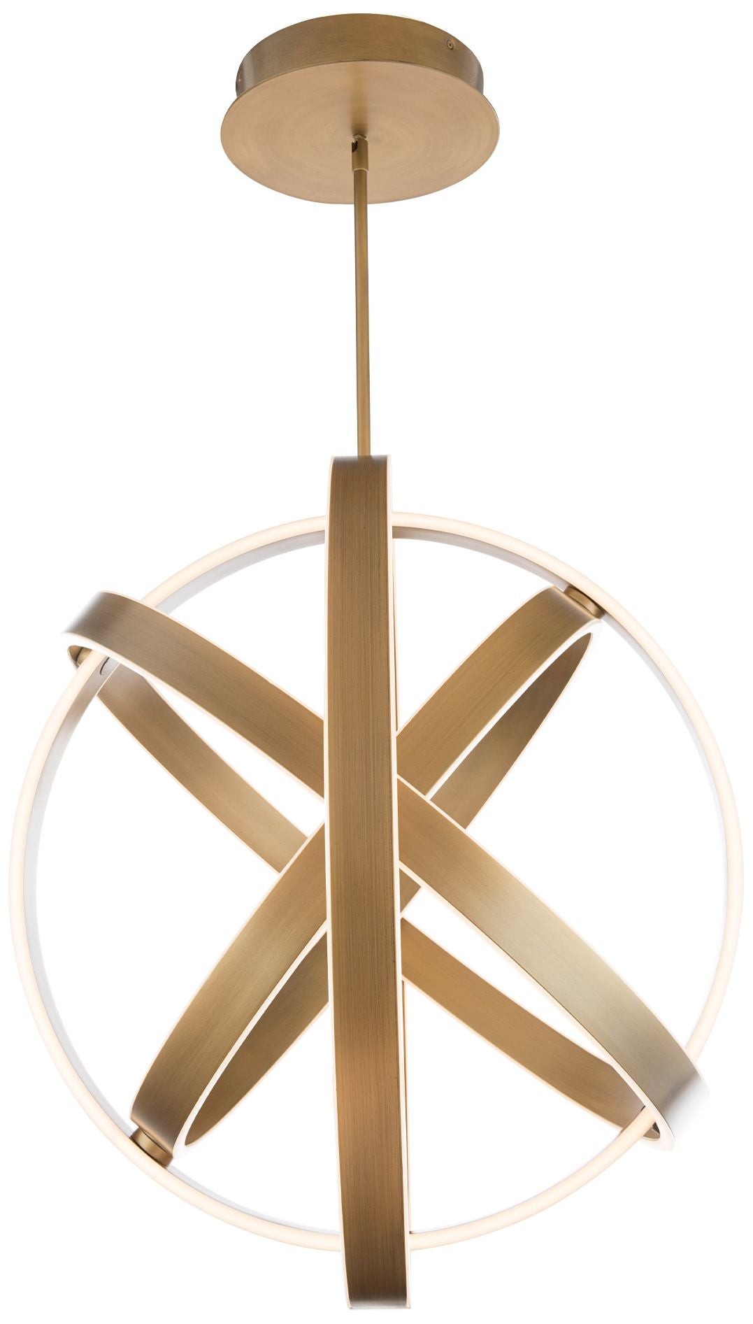 Modern Forms Kinetic 28" Wide Aged Brass LED Pendant Light