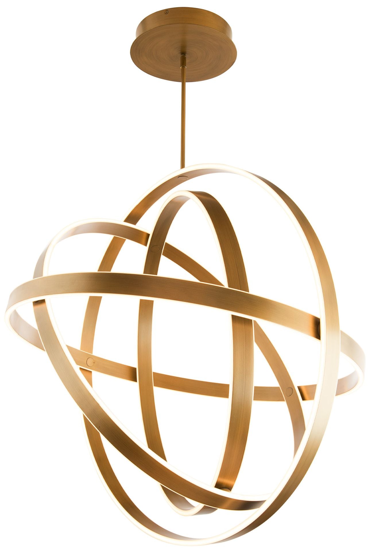 Modern Forms Kinetic 38" Wide Aged Brass LED Pendant Light