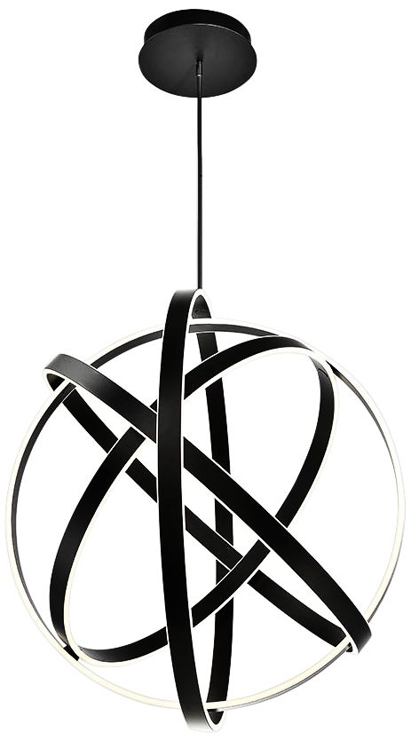 Modern Forms Kinetic 38" Wide Black 4-Light LED Pendant