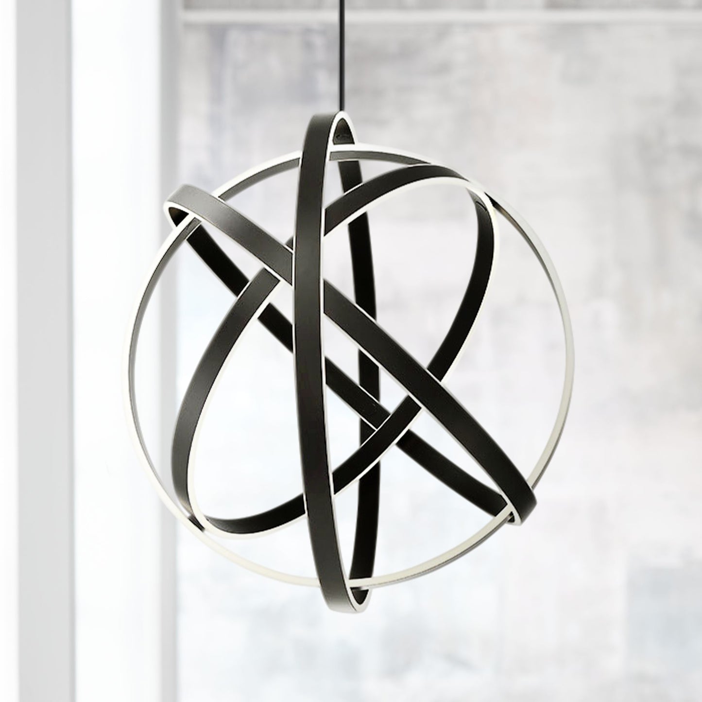 Modern Forms Kinetic 38" Wide Black 4-Light LED Pendant