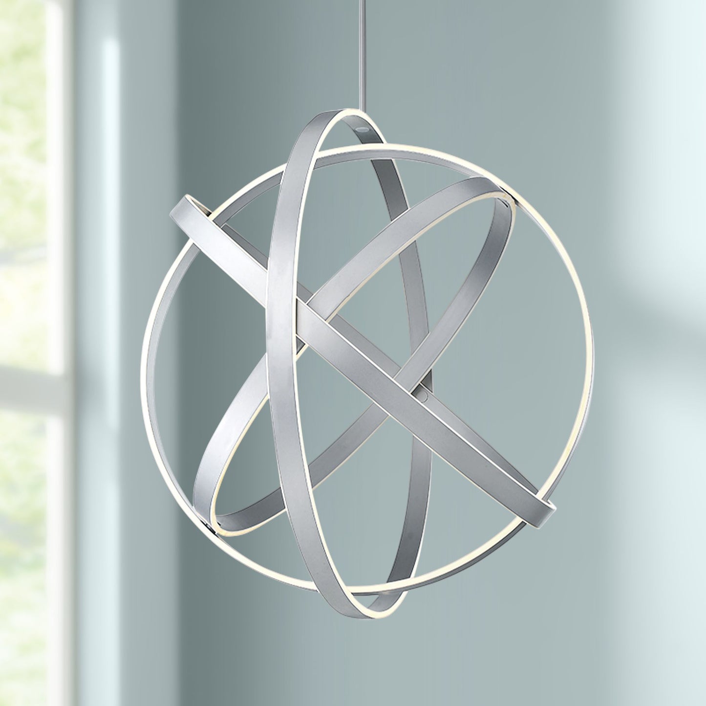 Modern Forms Kinetic 38" Wide Titanium Finish Modern LED Orb Pendant