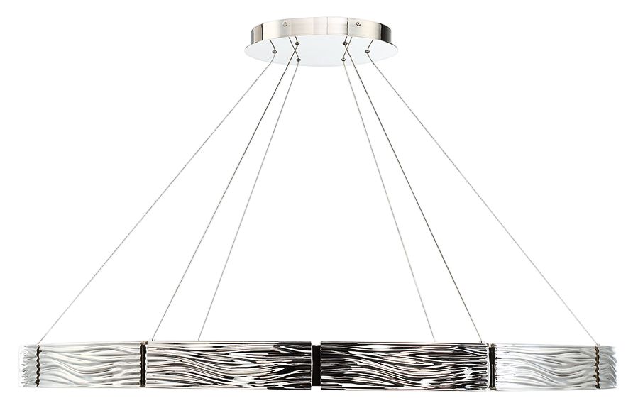 Modern Forms Zelda 48"W Polished Nickel 12-Light LED Pendant