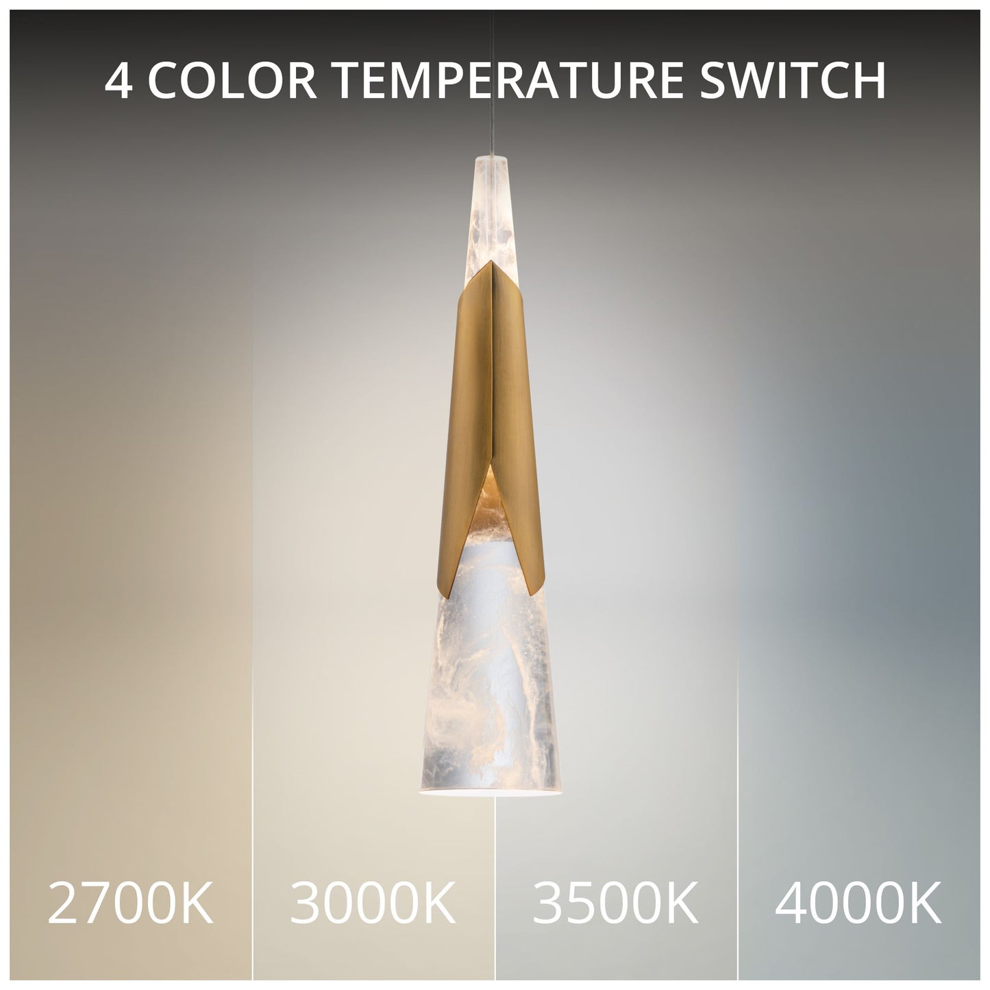 Modern FormsKilt Aged Brass 2700-3000-3500-4000K