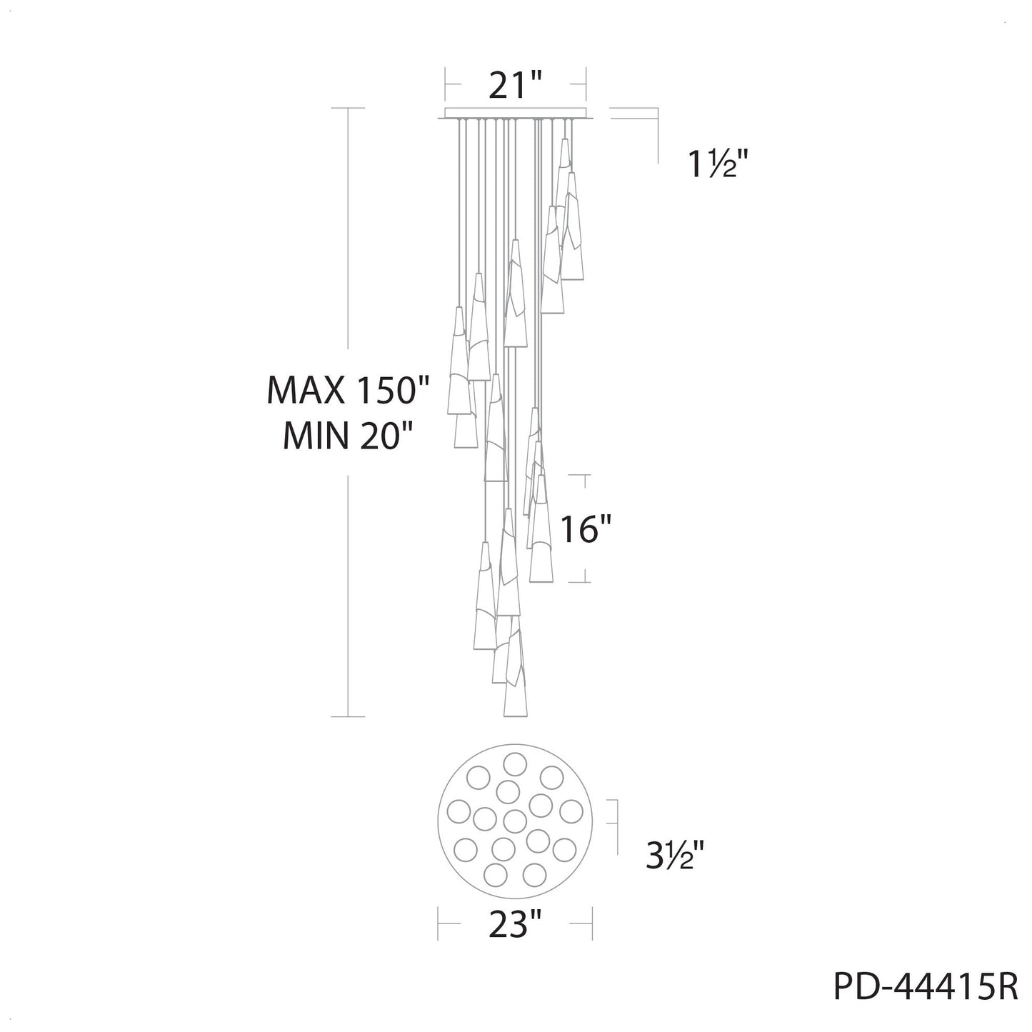 Modern FormsKilt Aged Brass 2700-3000-3500-4000K