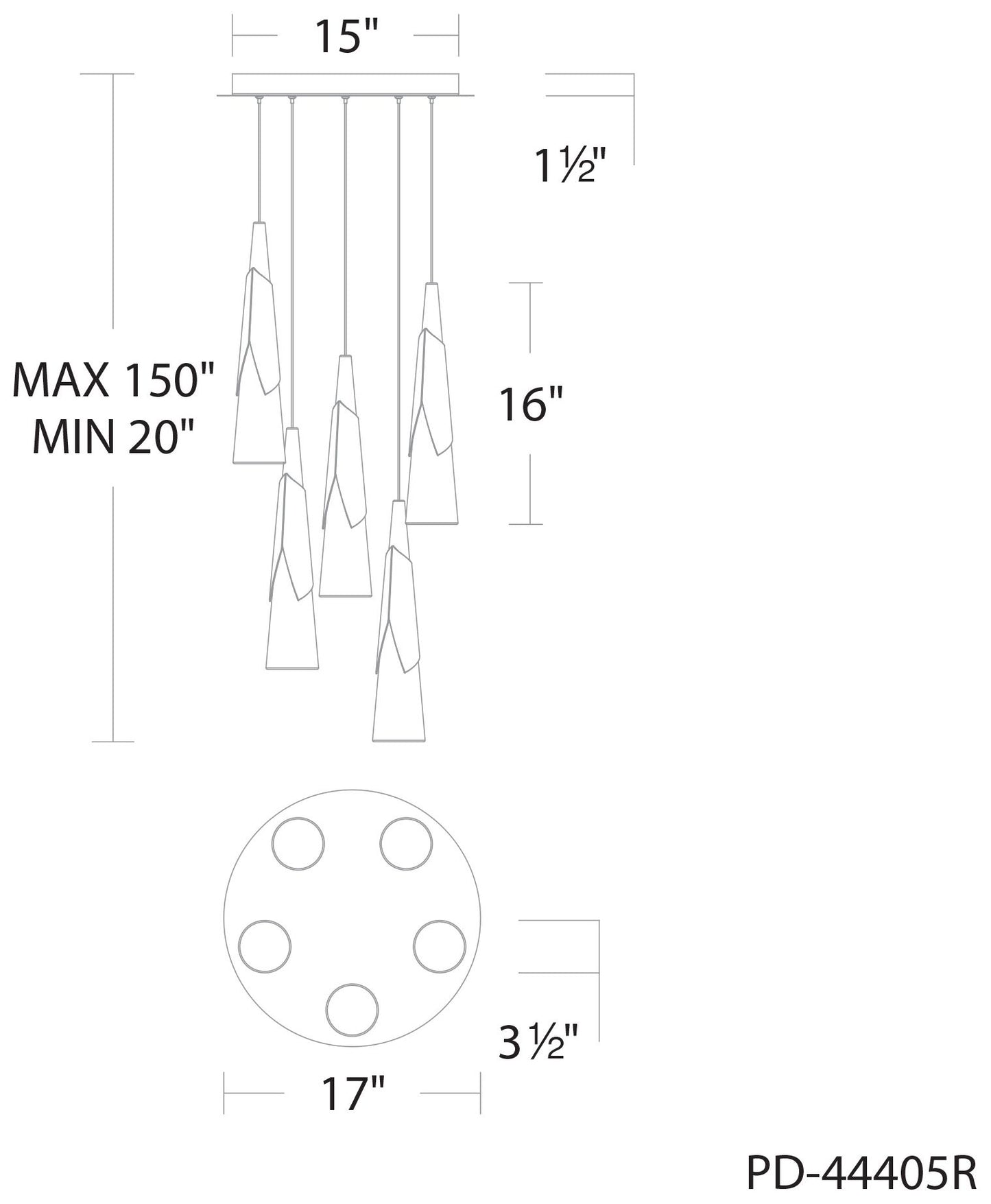Modern FormsKilt Black 2700-3000-3500-4000K