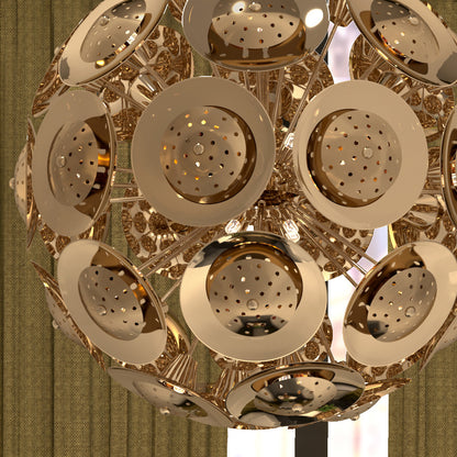 Modern Gold Plated Designer Sphere Chandelier