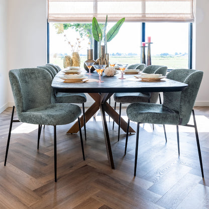 Contemporary Recycled Oak Dining Table