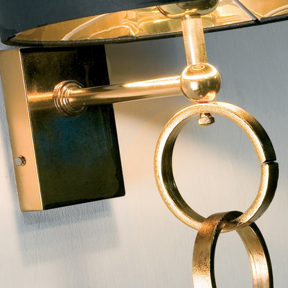 Modern Italian Black And Gold Wall Lamp