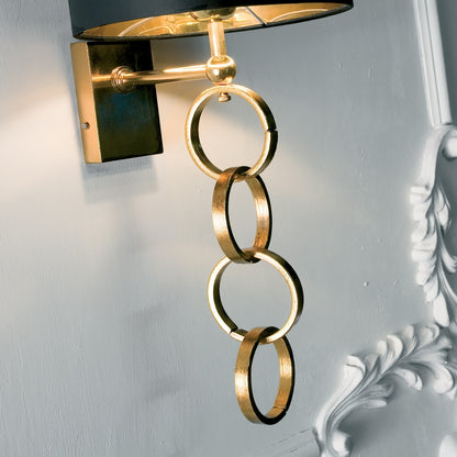 Modern Italian Black And Gold Wall Lamp