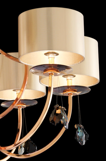 Modern Italian Designer Bronze Crystal Chandelier