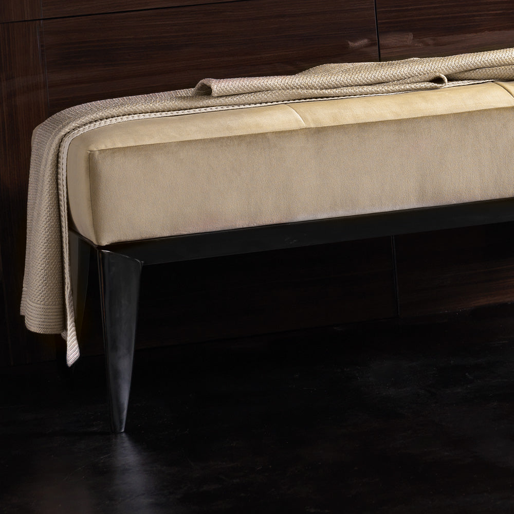 Modern Italian Designer Velvet Bench