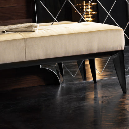 Modern Italian Designer Velvet Bench