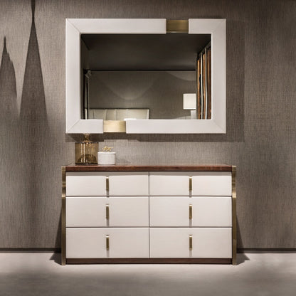 Modern Italian Nubuck Chest of Drawers