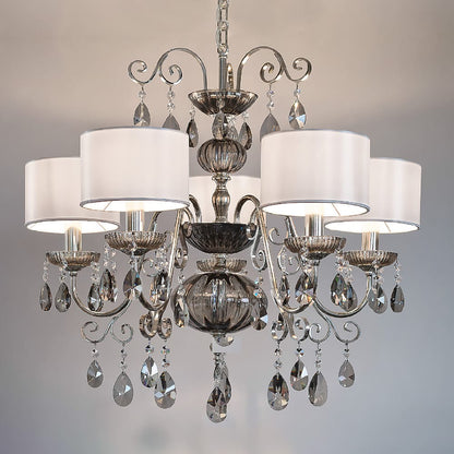 Modern Italian Smoked Glass Chandelier