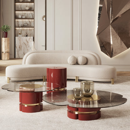 Modern Lacquered Coffee Table Set