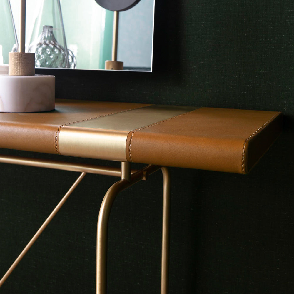 Modern Leather Console Table