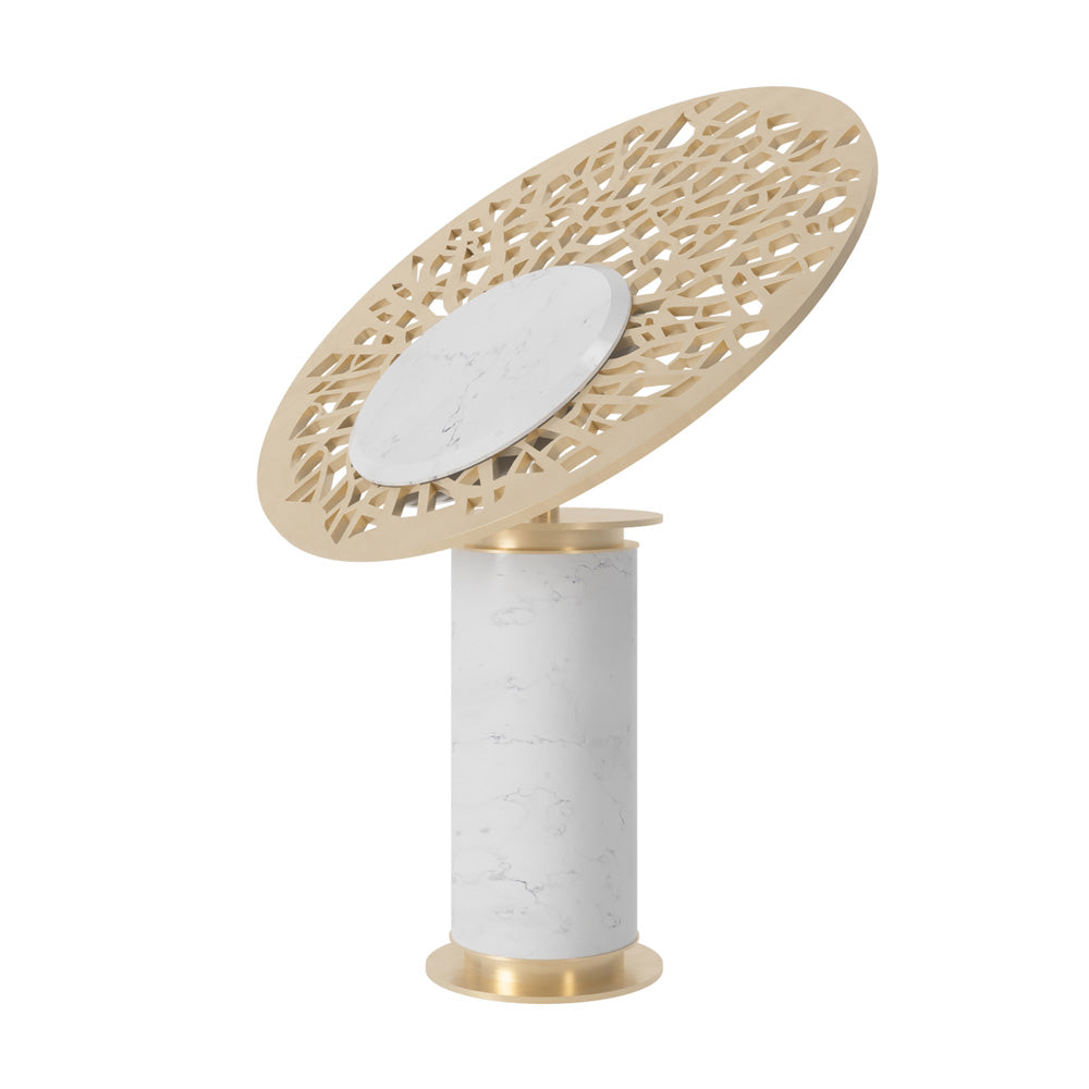 Modern Marble And Brass Table Lamp